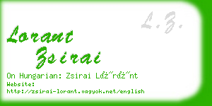 lorant zsirai business card